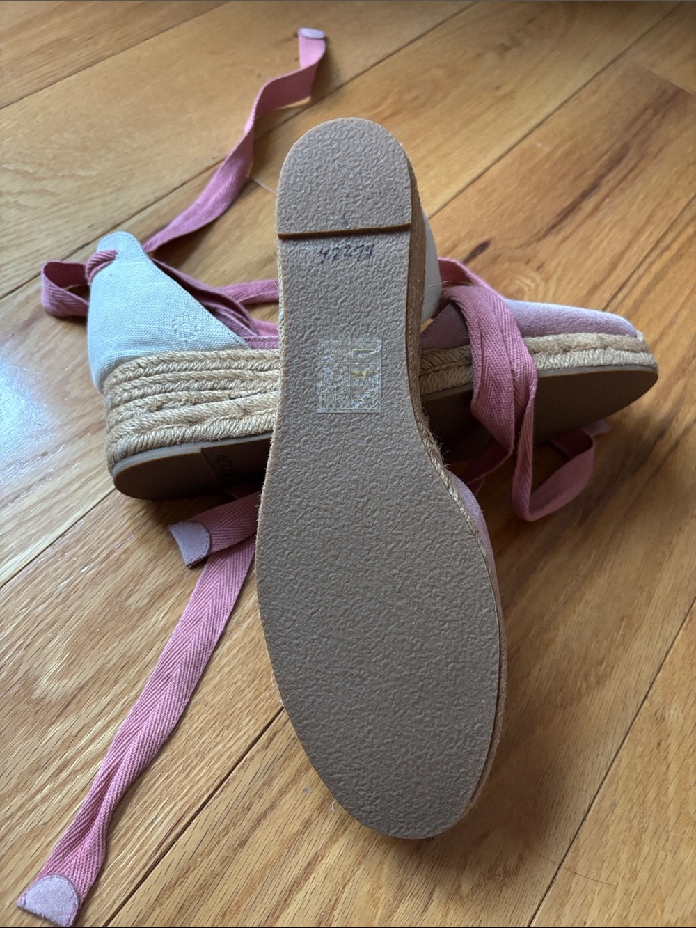 New! Jack Rogers Palmer pink suede wedge espadrilles sz 9.5 - Picture 8 of 10